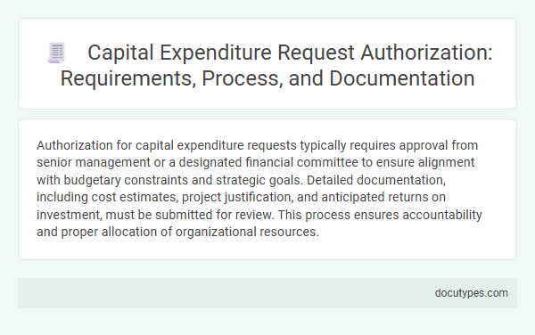 Capital Expenditure Request Authorization: Requirements, Process, and Documentation