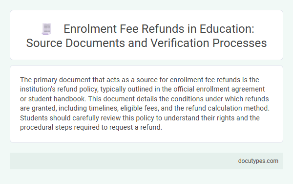 Enrolment Fee Refunds in Education: Source Documents and Verification Processes