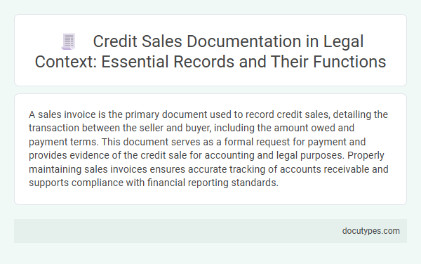 Credit Sales Documentation in Legal Context: Essential Records and Their Functions