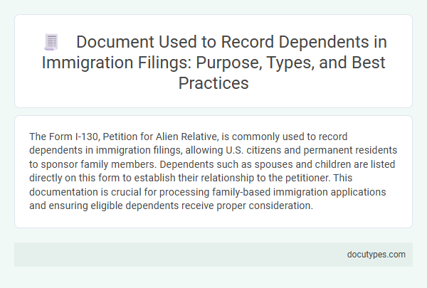 Document Used to Record Dependents in Immigration Filings: Purpose, Types, and Best Practices