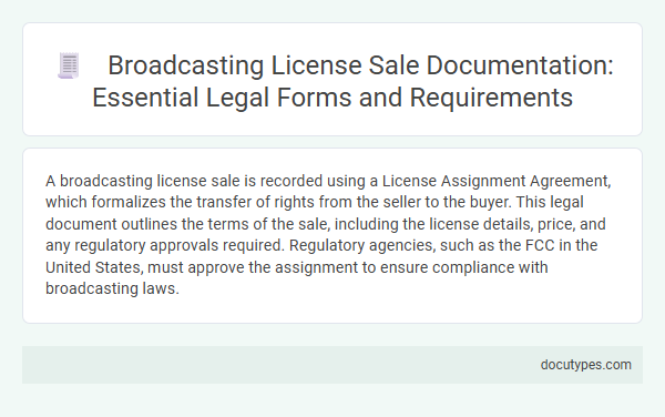 Broadcasting License Sale Documentation: Essential Legal Forms and Requirements