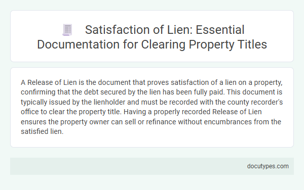 Satisfaction of Lien: Essential Documentation for Clearing Property Titles