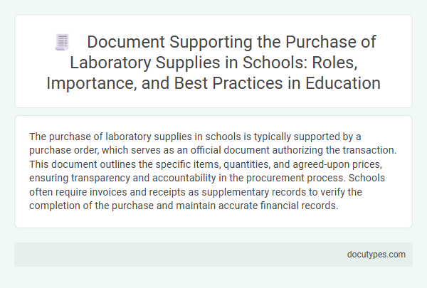 Document Supporting the Purchase of Laboratory Supplies in Schools: Roles, Importance, and Best Practices in Education
