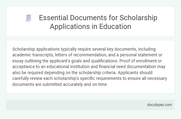 Essential Documents for Scholarship Applications in Education