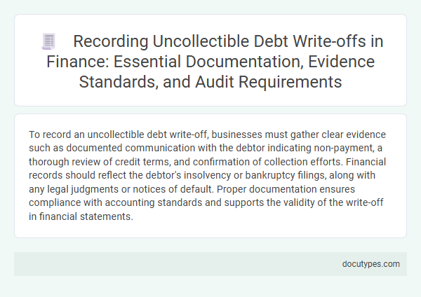 Recording Uncollectible Debt Write-offs in Finance: Essential Documentation, Evidence Standards, and Audit Requirements