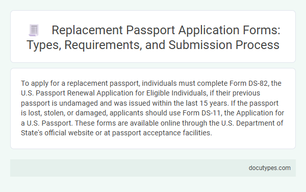 Replacement Passport Application Forms: Types, Requirements, and Submission Process