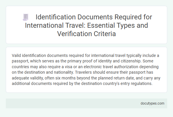 Identification Documents Required for International Travel: Essential Types and Verification Criteria