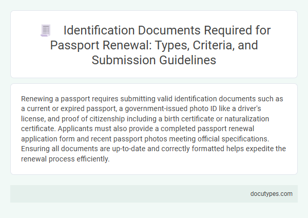 Identification Documents Required for Passport Renewal: Types, Criteria, and Submission Guidelines