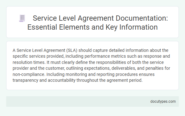 Service Level Agreement Documentation: Essential Elements and Key Information