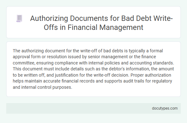 Authorizing Documents for Bad Debt Write-Offs in Financial Management