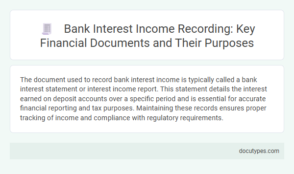 Bank Interest Income Recording: Key Financial Documents and Their Purposes
