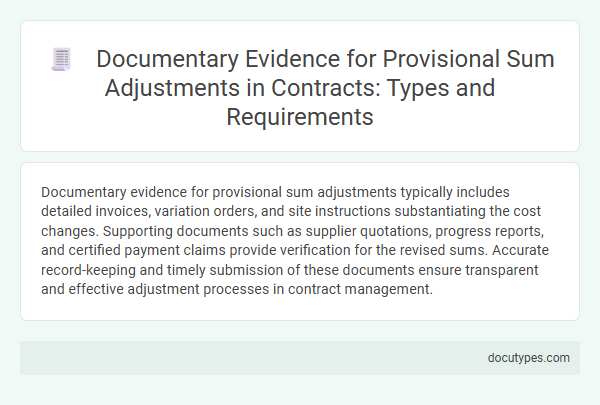 Documentary Evidence for Provisional Sum Adjustments in Contracts: Types and Requirements