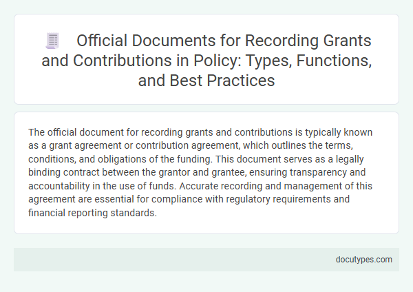 Official Documents for Recording Grants and Contributions in Policy: Types, Functions, and Best Practices