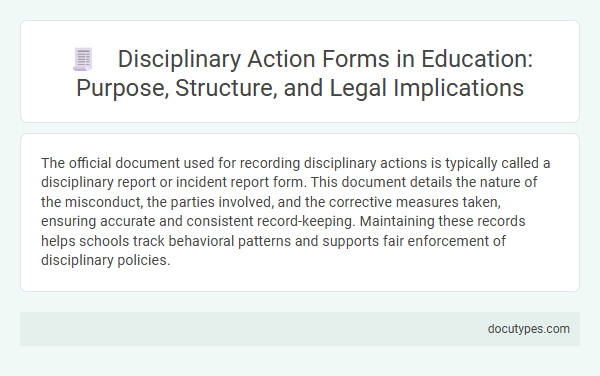 Disciplinary Action Forms in Education: Purpose, Structure, and Legal Implications