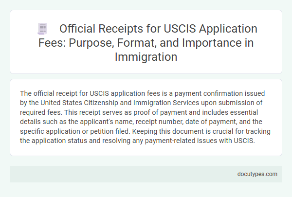 Official Receipts for USCIS Application Fees: Purpose, Format, and Importance in Immigration