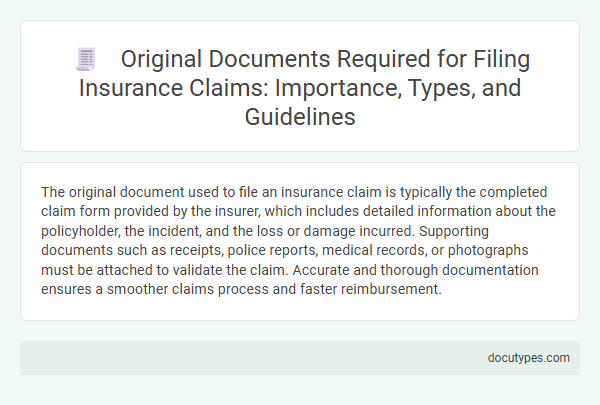 Original Documents Required for Filing Insurance Claims: Importance, Types, and Guidelines