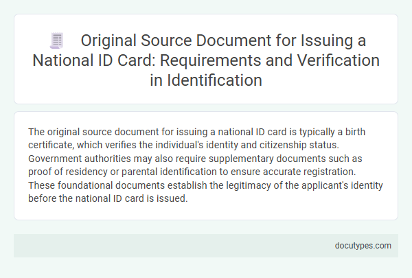 Original Source Document for Issuing a National ID Card: Requirements and Verification in Identification