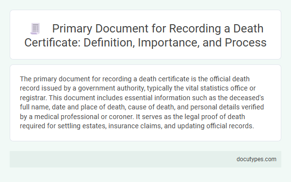 Primary Document for Recording a Death Certificate: Definition, Importance, and Process