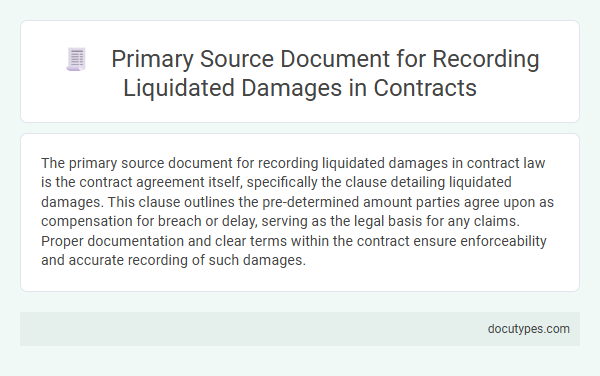 Primary Source Document for Recording Liquidated Damages in Contracts