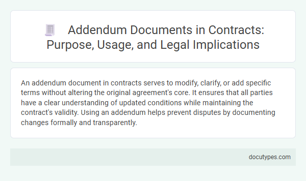 Addendum Documents in Contracts: Purpose, Usage, and Legal Implications