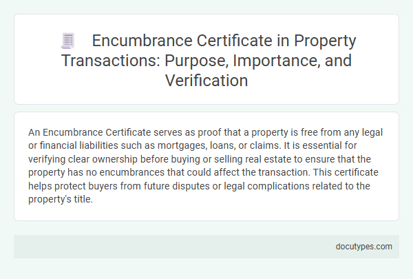 Encumbrance Certificate in Property Transactions: Purpose, Importance, and Verification