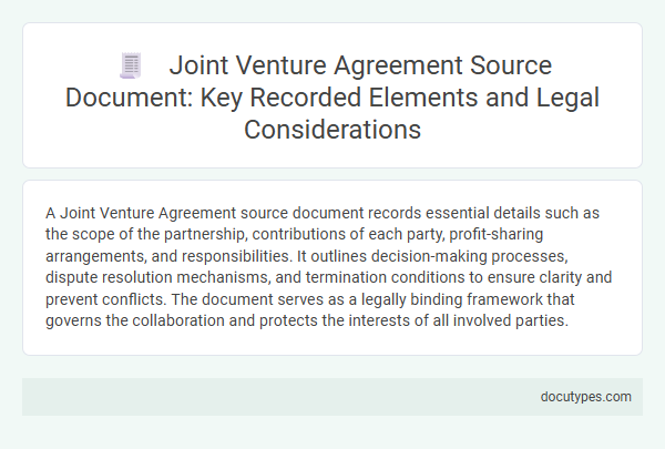 Joint Venture Agreement Source Document: Key Recorded Elements and Legal Considerations