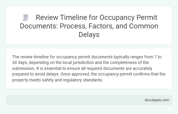 Review Timeline for Occupancy Permit Documents: Process, Factors, and Common Delays