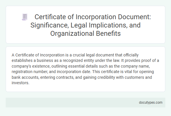 Certificate of Incorporation Document: Significance, Legal Implications, and Organizational Benefits