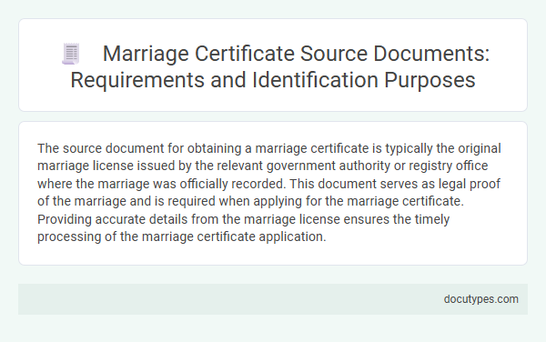Marriage Certificate Source Documents: Requirements and Identification Purposes