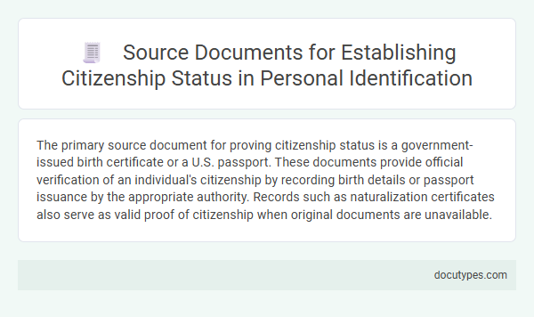 Source Documents for Establishing Citizenship Status in Personal Identification