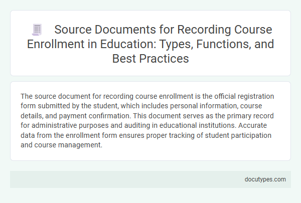 Source Documents for Recording Course Enrollment in Education: Types, Functions, and Best Practices