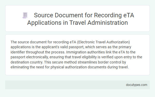 Source Document for Recording eTA Applications in Travel Administration