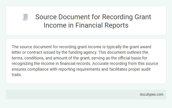 Source Document for Recording Grant Income in Financial Reports