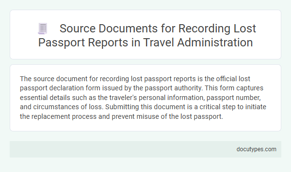 Source Documents for Recording Lost Passport Reports in Travel Administration
