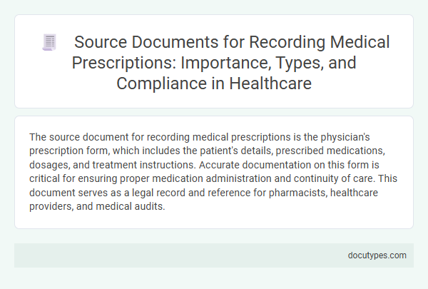 Source Documents for Recording Medical Prescriptions: Importance, Types, and Compliance in Healthcare