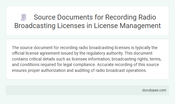 Source Documents for Recording Radio Broadcasting Licenses in License Management