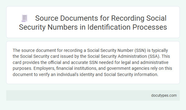 Source Documents for Recording Social Security Numbers in Identification Processes