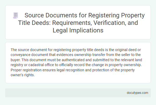 Source Documents for Registering Property Title Deeds: Requirements, Verification, and Legal Implications