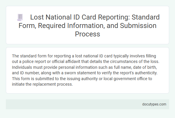Lost National ID Card Reporting: Standard Form, Required Information, and Submission Process