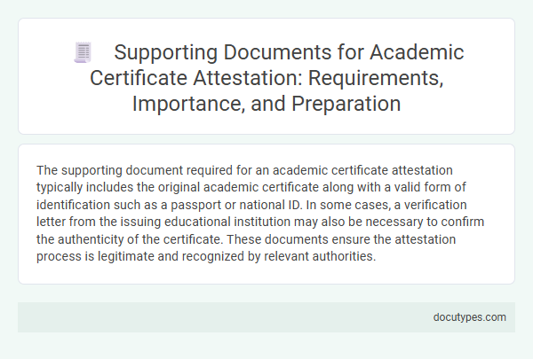 Supporting Documents for Academic Certificate Attestation: Requirements, Importance, and Preparation