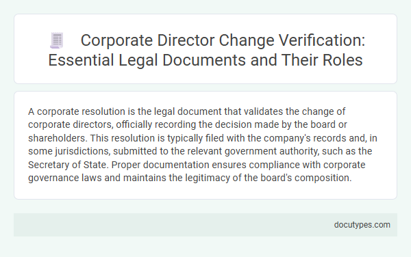 Corporate Director Change Verification: Essential Legal Documents and Their Roles