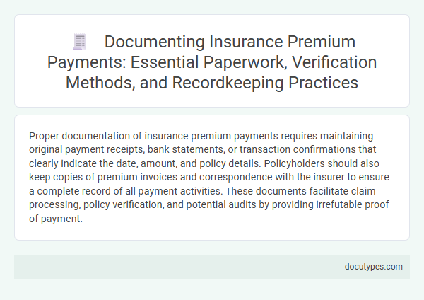 Documenting Insurance Premium Payments: Essential Paperwork, Verification Methods, and Recordkeeping Practices