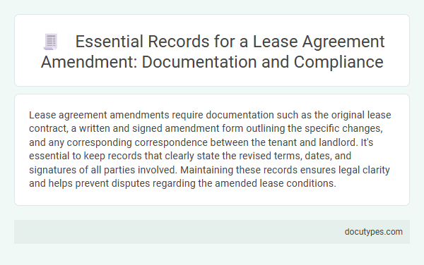 Essential Records for a Lease Agreement Amendment: Documentation and Compliance