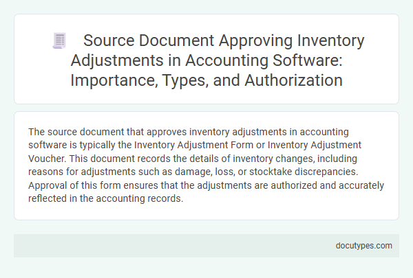 Source Document Approving Inventory Adjustments in Accounting Software: Importance, Types, and Authorization