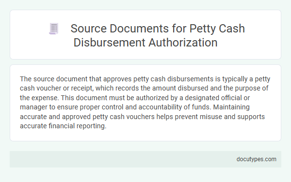 Source Documents for Petty Cash Disbursement Authorization