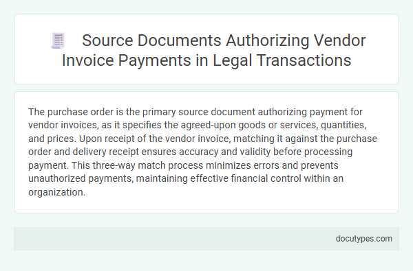 Source Documents Authorizing Vendor Invoice Payments in Legal Transactions