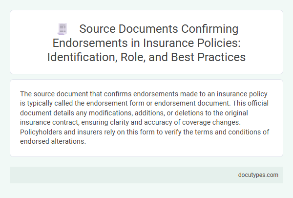 Source Documents Confirming Endorsements in Insurance Policies: Identification, Role, and Best Practices