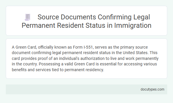 Source Documents Confirming Legal Permanent Resident Status in Immigration