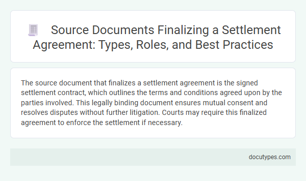 Source Documents Finalizing a Settlement Agreement: Types, Roles, and Best Practices