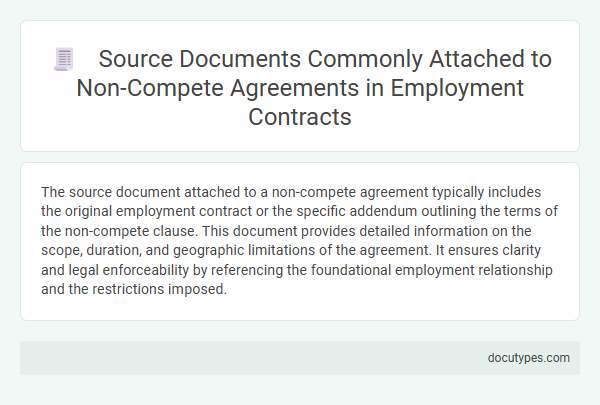 Source Documents Commonly Attached to Non-Compete Agreements in Employment Contracts
